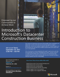 Microsoft Datacenter Construction Business - Virtual Event